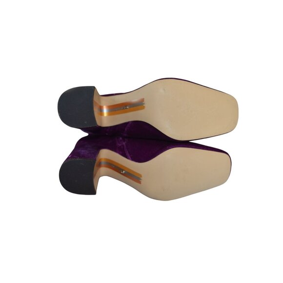 NWOT Sam Edelman Women Codie Orchid Purple Velvet Ankle Boots Size 8.5 Retro y2k - Picture 7 of 10